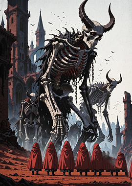 Giant Skeleton Dark Fantasy Art
