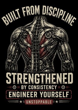 Built From Discipline Cyborg Back Design