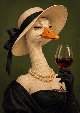 Elegant Goose in Evening Attire
