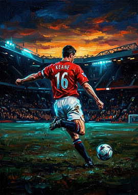 Roy Keane Soccer Poster