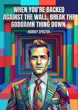 Harvey Specter Pop Art Quote Poster