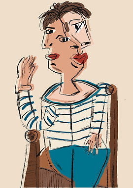Cubist Style Portrait of a Person