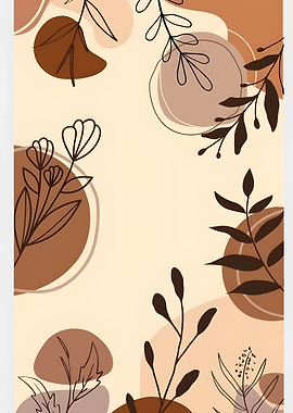 Boho Floral Abstract Wall Art