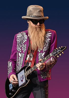 Billy Gibbons Portrait Illustration