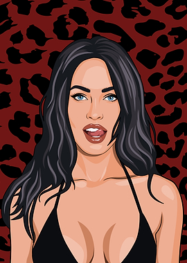 Megan Fox Pop Art Portrait