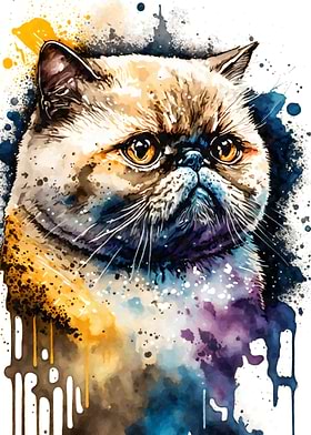 Cats Watercolor Portrait-preview-0