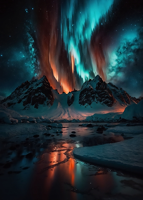 Aurora Borealis at Night