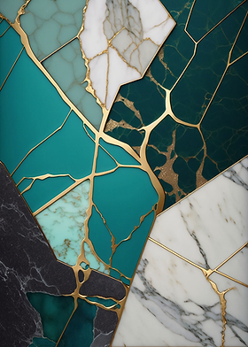 Abstract Jade Kintsugi