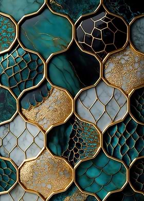 Dragon Scale Pattern Art
