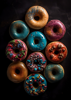 Tasty Colorful Donuts