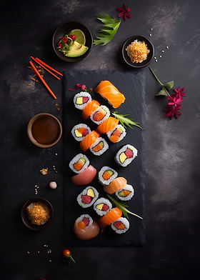 Yummy Sushi Plate
