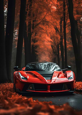 Red La Ferrari Super Car