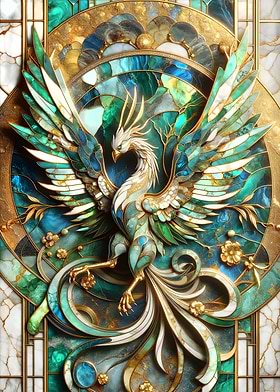 Abstract Phoenix Kintsugi
