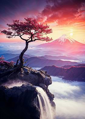 Fujisan Sakura Sunrise