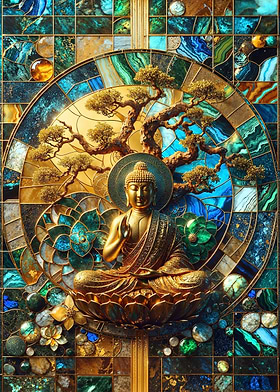 Zen Buddha Kintsugi Art
