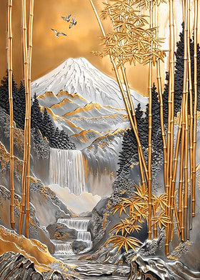 Golden Fuji Bamboo Falls