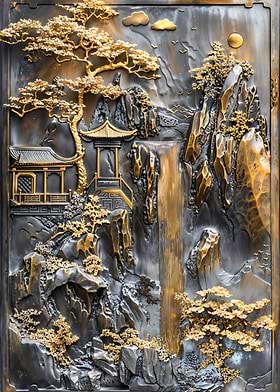 Mystical Golden Zen Temple