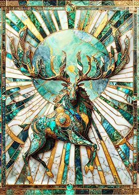 Jade Sun Elk Kintsugi