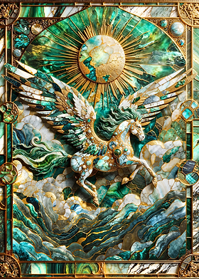 Abstract Pegasus Kintsugi