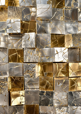 Metallic Cube Mosaic