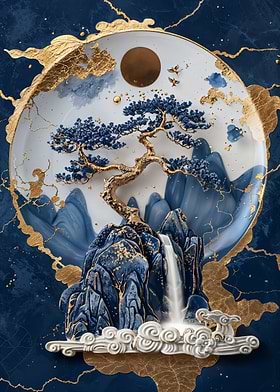 Golden Porcelain Tree