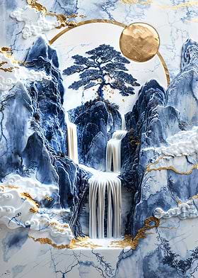 Porcelain Sunset Peak Art