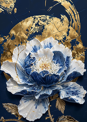 Kintsugi Porcelain Peony