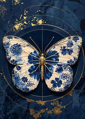 Porcelain Butterfly Art