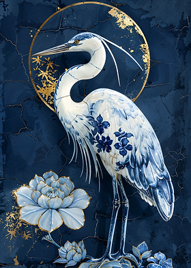 Reborn Porcelain Heron