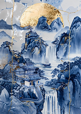 Porcelain Sunset Sanctuary