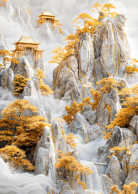 Golden Mountain Temple Landscape