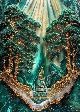 Emerald Renewal Kintsugi Art