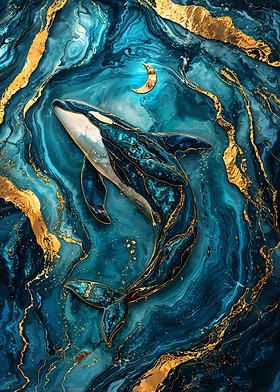 Mystic Currents Kintsugi Art