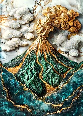 Golden Veins of the Earth Art
