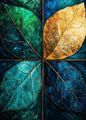 Golden Veins of Harmony Art