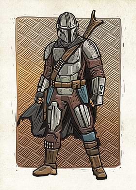 The Mandalorian Grogu Lino-Cut-preview-1