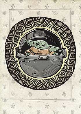 The Mandalorian Grogu Lino-Cut