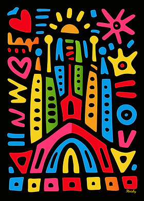 Neon Pop Art Cute Characters-preview-2