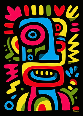 Neon Pop Art Cute Characters-preview-0