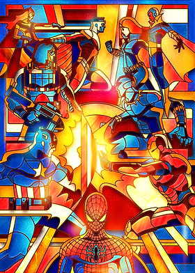Marvel Stained Glass