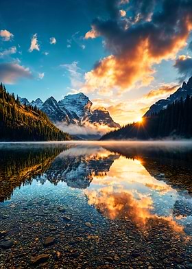 Sunrise over the Crystal Lake