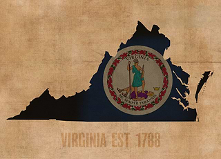 Virginia State Flag Map