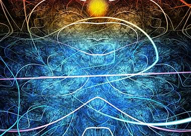 'Azure shallow sunset' - fractal manipulation / abstrac ...