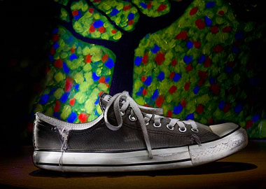 I tried to associate my wife's painting with my lucky C ...