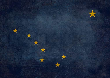Alaskan State Flag, 'Distressed version'
