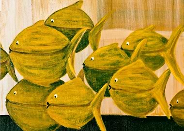 fish painted with Acrylic colours and photographed