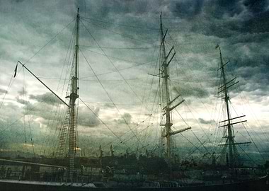 Sailboat. Photography and Texture.