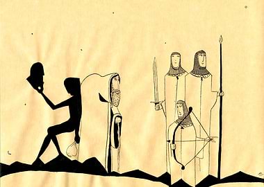 There he is... freehanded ink.