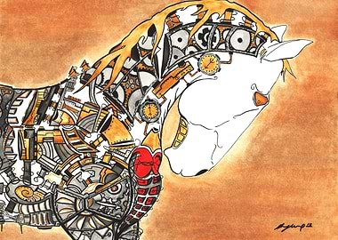 I wanted to create a majestic creature with an industri ...