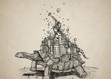 Title: 'Tortoise Town' He's content with a world on his ...